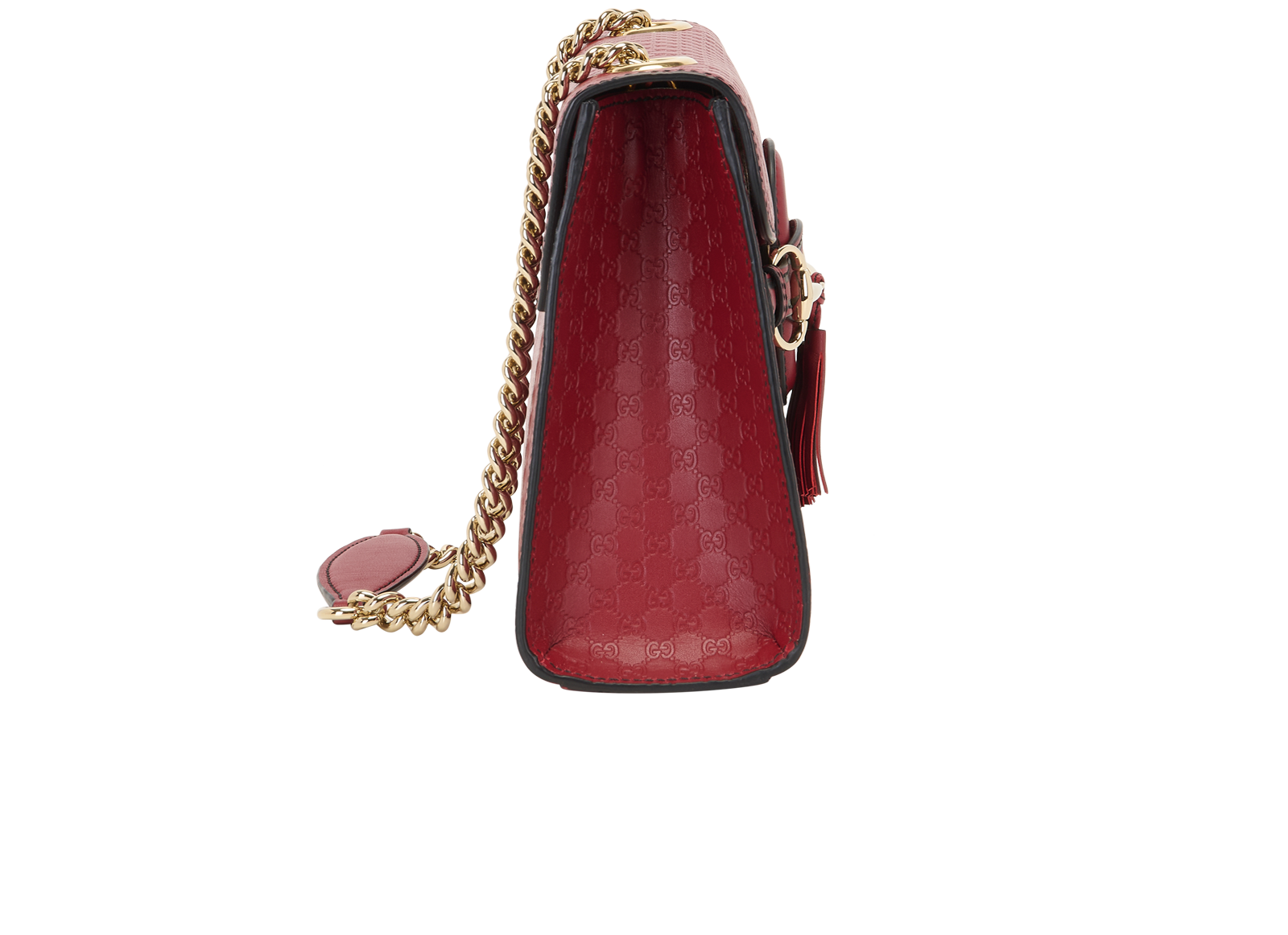 Medium Emily, &pound;550, Handbags, Red, Leather, Side view